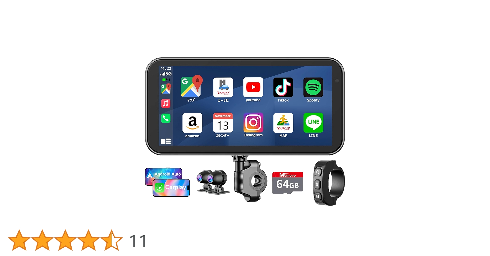 新品　VANBAR バイク ドライブレコーダー Carplay Amazon.co.jp: VANBAR バイク ドライブレコーダー Carplay